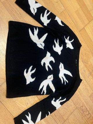Jersey negro estamoado blanco