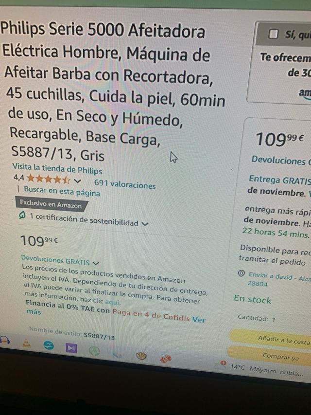 Afeitatora philips series 5000