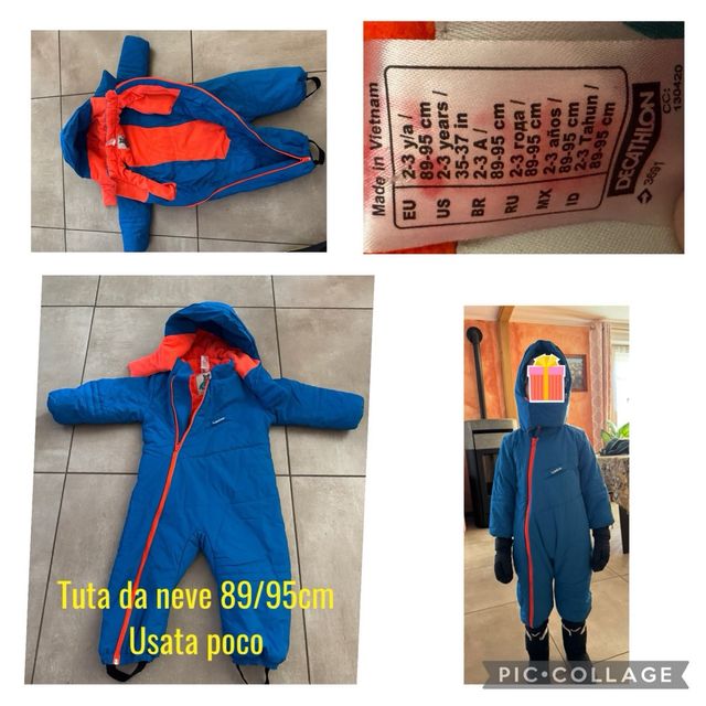 Tuta da neve intera 2/5 anni