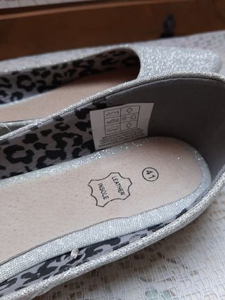 Bailarinas básicas doradas o plata sin estrenar