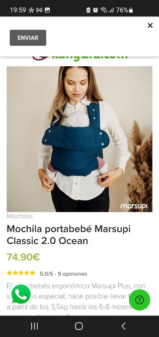 Mochila portabebé.