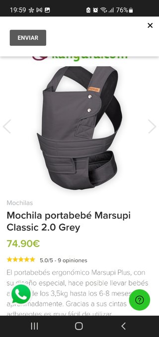 Mochila portabebé.