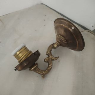 #156 Aplique pared metal dorado/bronce