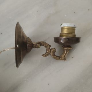 #156 Aplique pared metal dorado/bronce