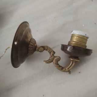 #156 Aplique pared metal dorado/bronce