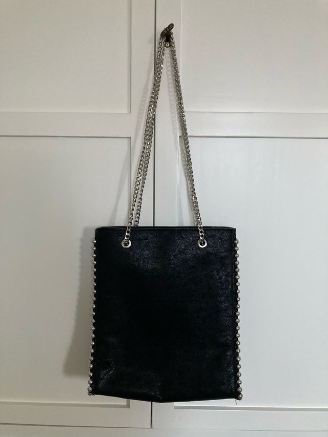 Carteras Zara Mochila Tachuelas Zara Shopper Bag Bolsos Negros En