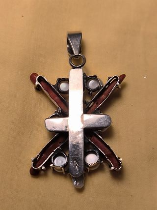 Ciondolo in argento 925 corallo e perla