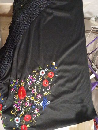 Manto manila color negro
