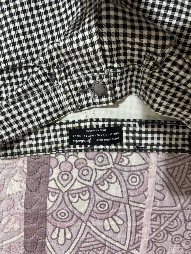 pantalones vaqueros de cuadro