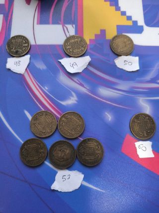Monedas de 1 peseta 1947 