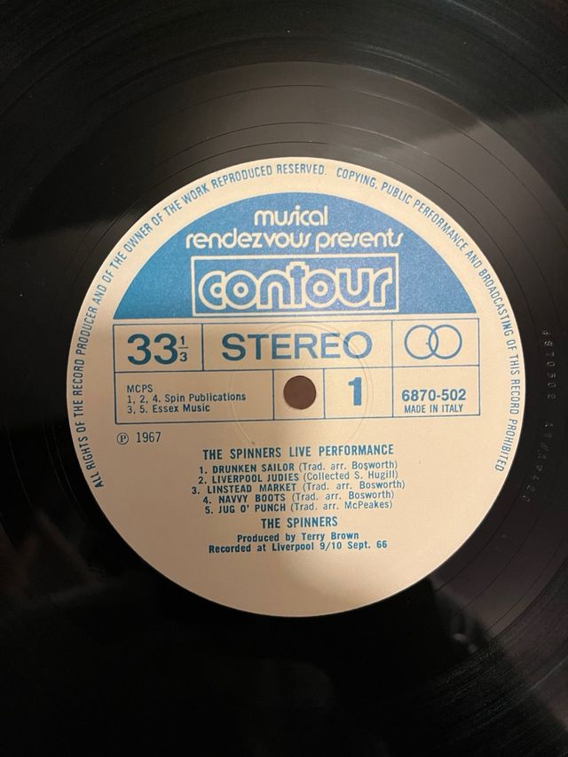 The Spinners - Live Performance (LP 1967)