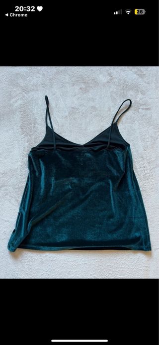 Camiseta terciopelo azul