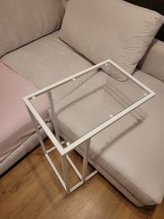 Mesa auxiliar sofá cristal