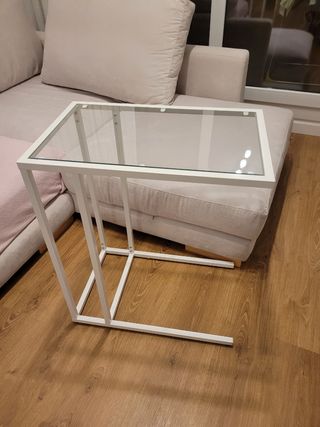 Mesa auxiliar sofá cristal