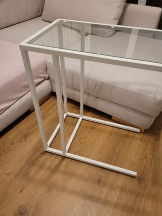 Mesa auxiliar sofá cristal