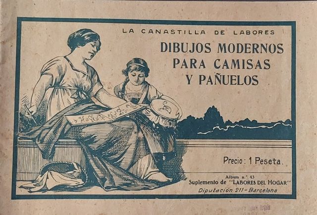 Cuaderno de bordados antiguo.