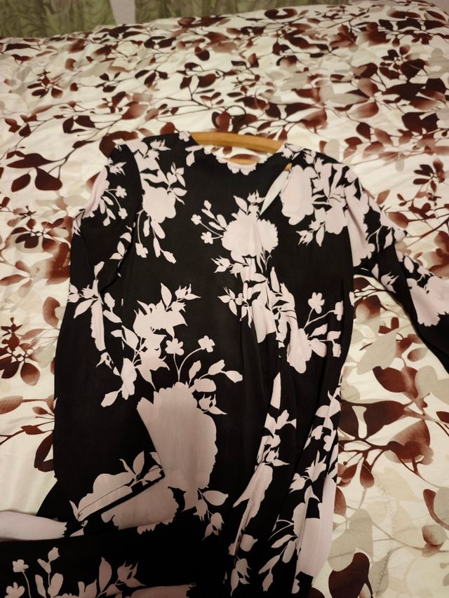 Vestido largo de gasa para fiesta