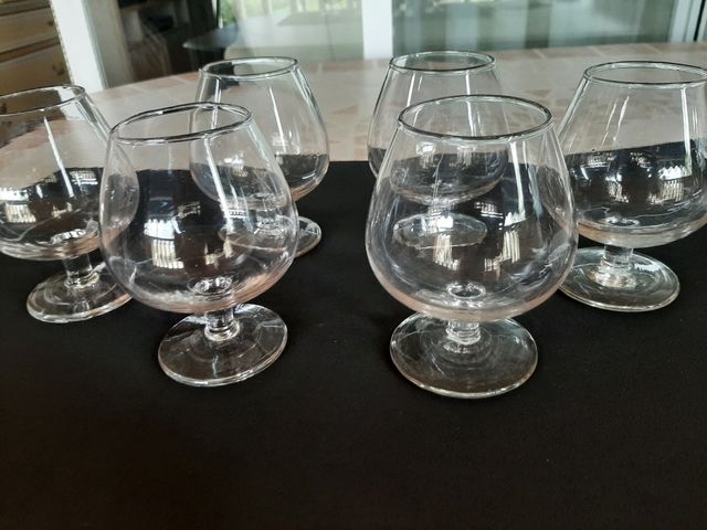 6 COPAS DE COÑAC 