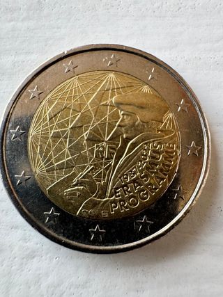 Moneda 2€ RF aniversario Erasmus Prog.