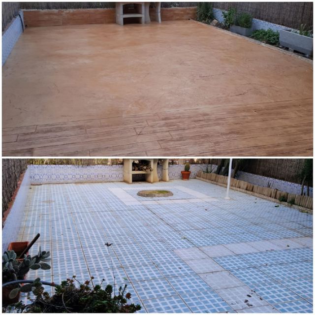 Fachada de vertical impreso y hormigón