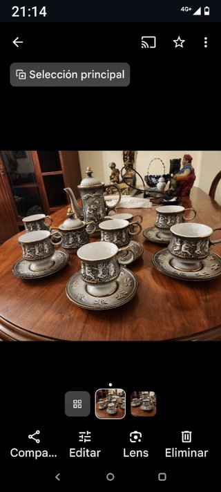 Juego de café, tipo Capodimonte