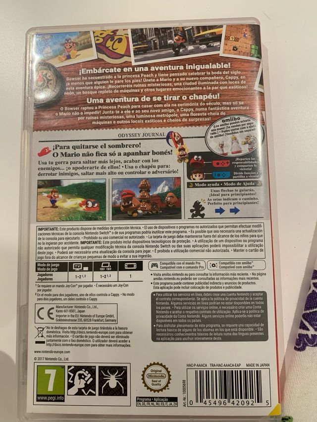 Juego nintendo switch SuperMario Odyssey