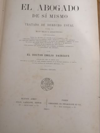 Libro antigo El abogado de si mismo