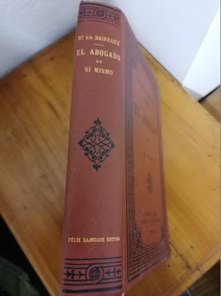 Libro antigo El abogado de si mismo