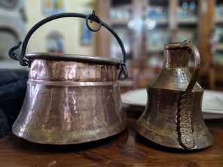 Brocca e paiolo in rame