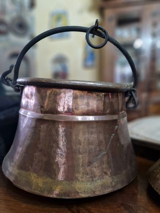 Brocca e paiolo in rame