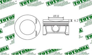 Pistón Completo Audi AXX / BWA (STD, +0,50).