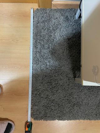 Alfombra gris ikea pelo