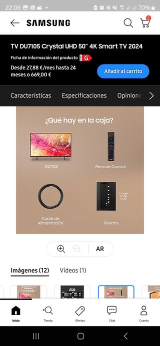TV Samsung 50' FHD 2024 Nueva caja sin abrir