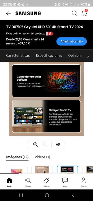 TV Samsung 50' FHD 2024 Nueva caja sin abrir
