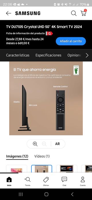 TV Samsung 50' FHD 2024 Nueva caja sin abrir