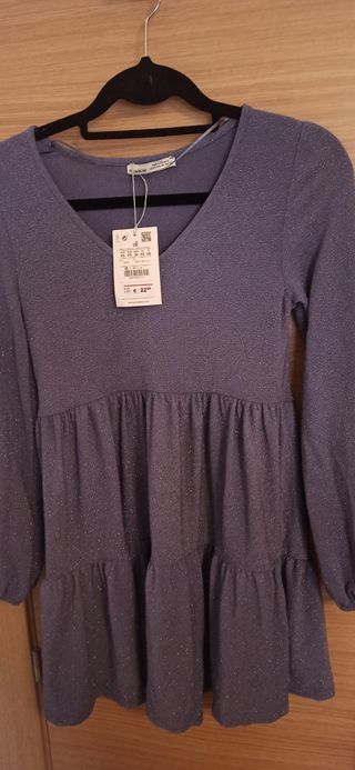Pull and bear vestido con brillo