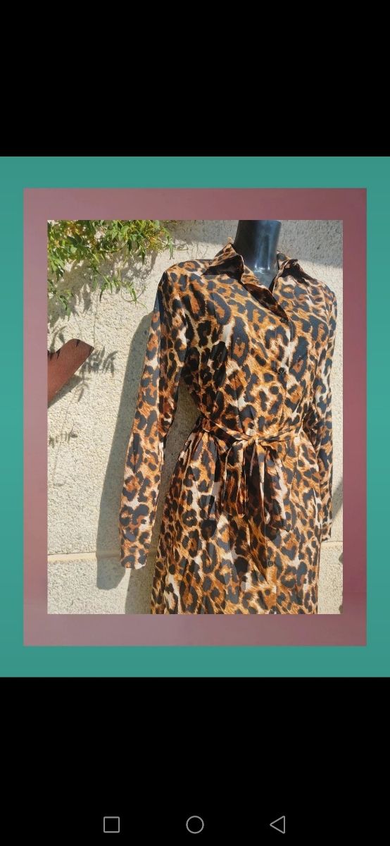 Vestido print leopardo