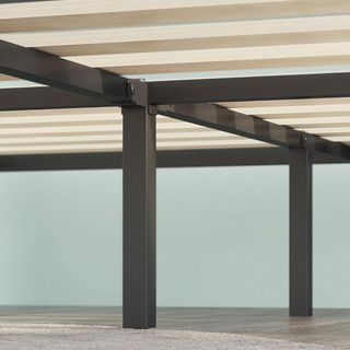 ★ Cama Metal y Madera, 90cm, Cabecero Dividido