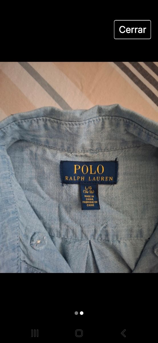 Camisa niño talla 16 Ralph Lauren