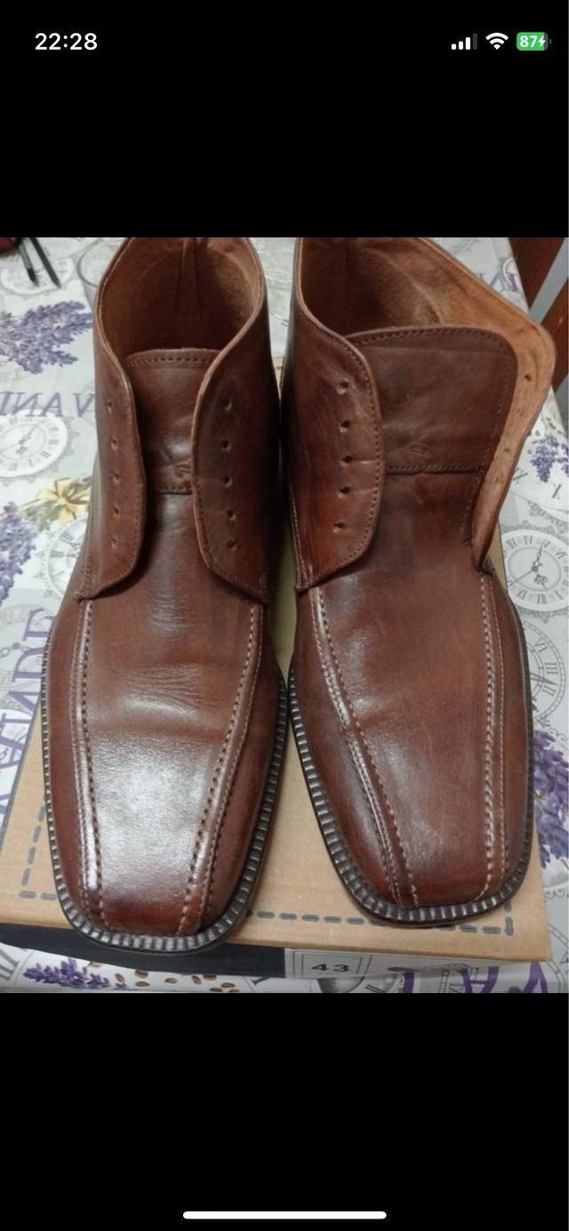 botas de piel hombre