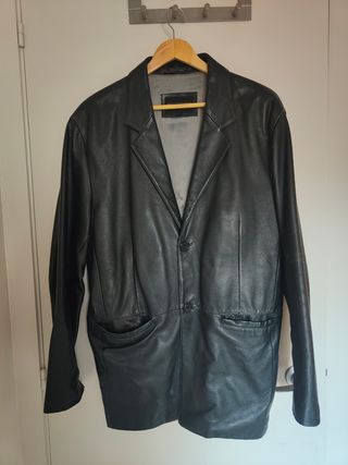 Chaqueta blazer de piel para hombre
