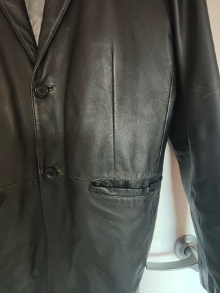 Chaqueta blazer de piel para hombre