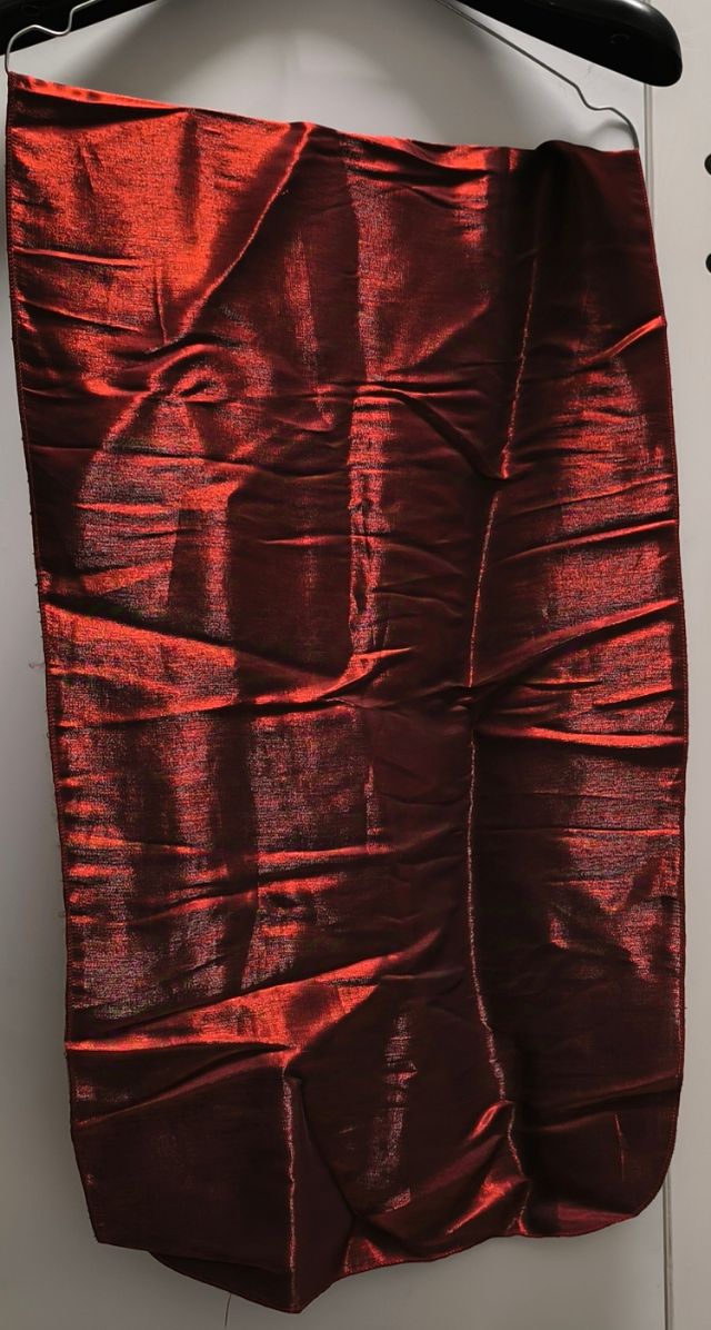 Abito lungo sottoveste bordeaux con stola