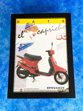 PEUGEOT ST ciclomotor moto cuadro vintage cartel