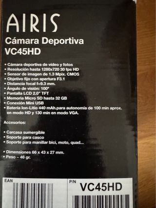 Camara de fotos deportiva AirisVC45JD