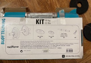Kit mancuerna 10kg + 2 discos de 0,5kg