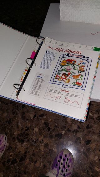 Álbum punto de cruz, regalo telas