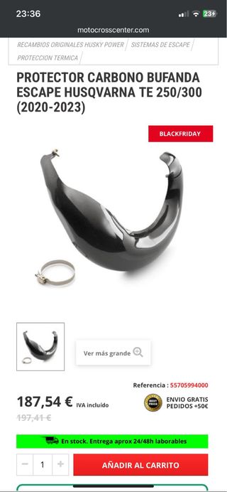 Protector de carbono bufanda original ktm