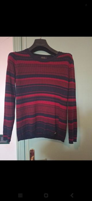 Maglioncino a righe blu bordeaux