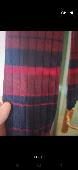 Maglioncino a righe blu bordeaux